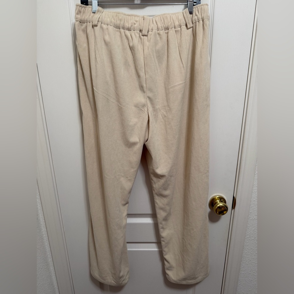 HALARA Cream Wide Leg Women's Pants - Picture 2 of 3